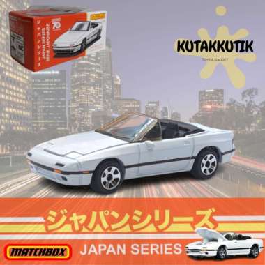 Matchbox Japan Series Mobil Sedan 1988 Mazda RX-7 Putih Open Kap Mesin