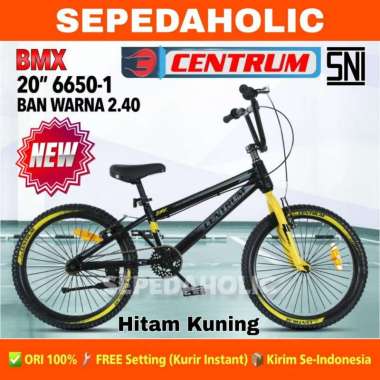 Sepeda Anak Laki BMX CENTRUM 6650-3 Ban 2.40 & Jumbo 3.00 Ukuran 20 Inch Usia 8-12 Tahun (Ban 2.4)Hi