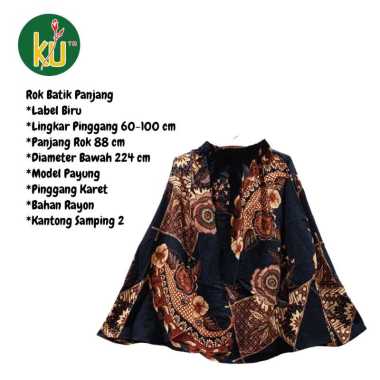 Kencana Ungu Rok Batik Panjang Rok batik Remaja Kekinian Rok batik Soga Bahan rayon Merah Muda