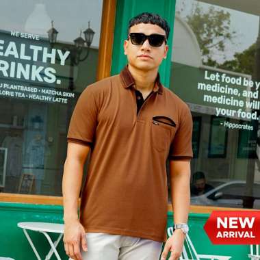 Cressida X Fadly Faisal Polo Shirt Reguler Pria Brown - PMWCS.GR001K XL
