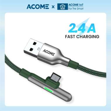 ACOME Bundling Gaming Cable Data Fast Charging Kabel Data Micro USB, Type C, Lightning QC3.0 2.4 A S