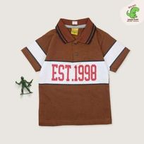 Baju Anak Laki Laki Atasan Kaos Kerah Usia 1 Tahun Hingga 7 Tahun Polo Shirt Oblong Lengan Pendek Motif Est 1998 Skats 4092 Wakakids