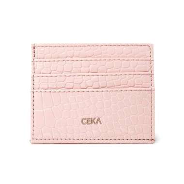 [NEW ARRIVAL] Dompet Wanita Kecil Kartu Mini Kulit Croco Card Holder Premium - Helia Card by CEKA Pi