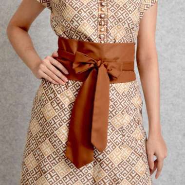 Fiza Dress + Belt - Amanda Hartanto Batik Fiza + Aina Obi