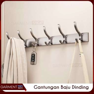 Gantungan Baju Galvalum Dinding Kait Cantolan Pakaian Perkakas Rumah Kamar Mandi Kapstok Baju Tas HI