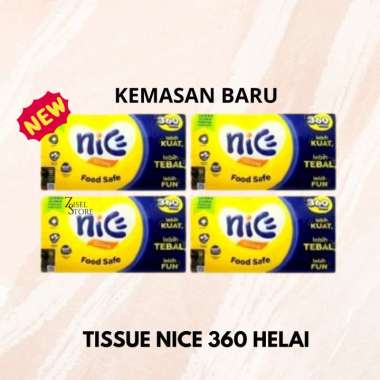 (PAKET 4 PCS) Tissue NICE Facial 180 Sheets 2 Ply Tisu Tisue Wajah Nice 360 Helai PAKET 4PCS NICE