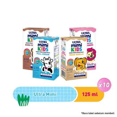 SUSU UHT ULTRA MILK 125ml - ULTRA MILK MIMI KIDS 125ml UHT ULTRA COKLAT 125ML