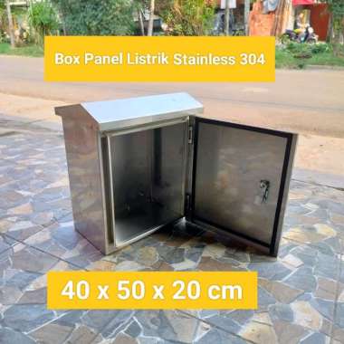 Box Panel Outdoor Listrik 40 x 50 x 20 cm material stainless 304
