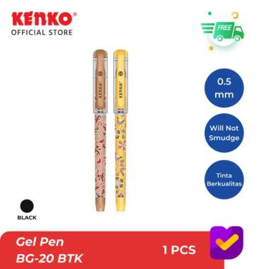 KENKO GEL PEN / Pulpen Jel / Pena Jel BG-20 (Batik) Black