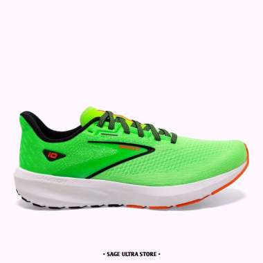 Sepatu Lari Road Running Brooks Launch 10 Men Pria Original 42.5 Green Gecko