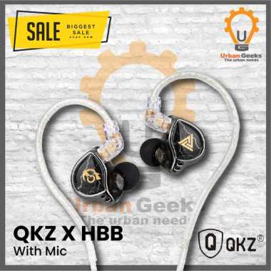 QKZ X HBB Titanium Coated Diaphragm Driver HiFi Earphones With Mic Black