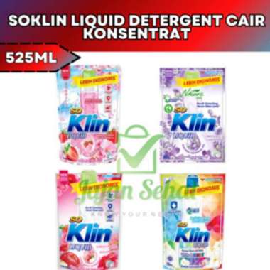 Soklin Liquid Detergent Deterjen Cair Konsentrat 525 ML Korean