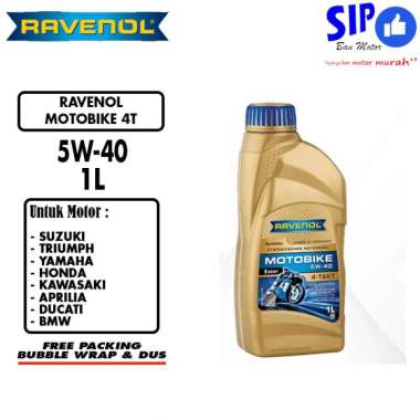 OLI RAVENOL MOTOBIKE 5W-40 1 LITER "MADE IN GERMANY" - BASE OIL PAO+ESTER