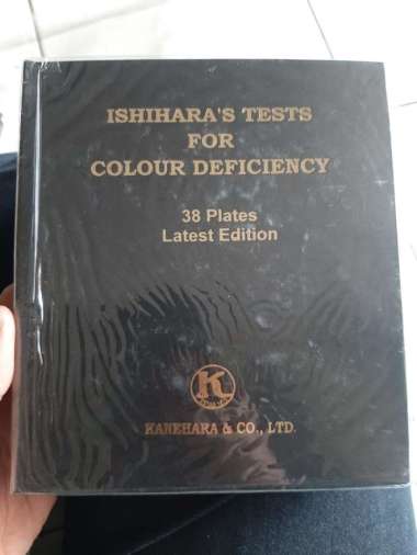 Buku ishihara 38 plate asli import kanehara test baca buta warna INDIA
