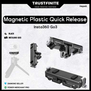 Hepail Magnetic Plastic Quick Release Mount Base for Insta360 GO 3 / Insta 360 Go 3