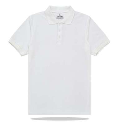 Jemssky - Polo Shirt Basic Polo Shirt Polo polos Lengan Pendek Unisex Putih L