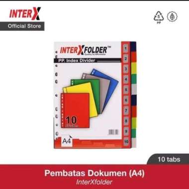 Index Divider A4 Inter X 10 Tab / Pembatas Binder Ordner
