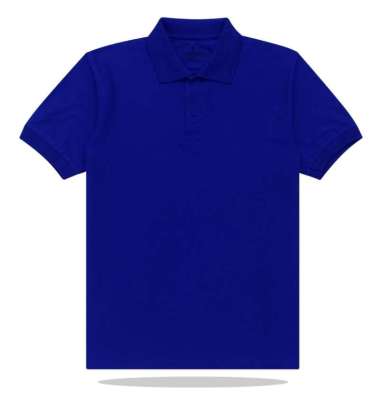 Jemssky Polo Shirt Basic Polo Shirt Polo polos Pria Wanita Keren Biru M