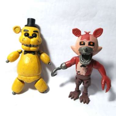 Golden Gold Five Nights At Freddy Nightmare Foxy Werewolf Bear Toys