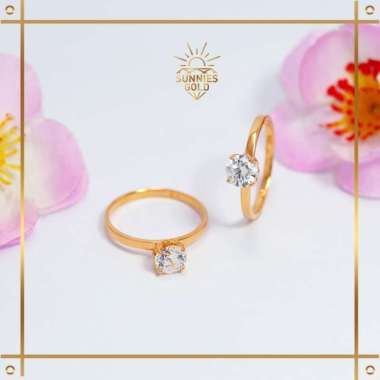 CINCIN EMAS ASLI MODEL SOLITAIRE KADAR 6K (300), 8K (375) & 16K (700) EMAS MUDA CINCIN FASHION KOREA