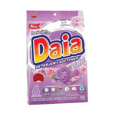 Promo Harga Daia Deterjen Bubuk + Softener Violet 850 gr - Blibli