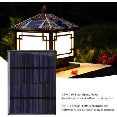 Mini Solar Panel DIY 12V 1.5W - ZW85X115 Hitam