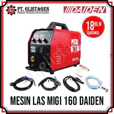 Daiden Migi 160 Mig 160 MIGI 160 Ampere Mesin Las Travo Trafo Las Co2 Besi Aluminium Stainless Weldi