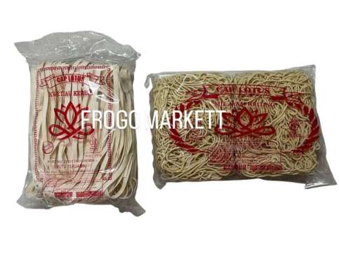 Mie Ayam Keriting Kwetiau Kering Cap Lotus kurleb 200gr Mie Ayam Keriting