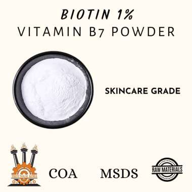 Vitamin B7 Biotin 1% 100gram Powder Menutrisi Kulit Rambut Kuku Murni Biotin / Bubuk Suplemen Biotin