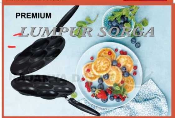 Cetakan kue lumpur surga - cetakan apem bolak balik - apem bakar - cetakan double side