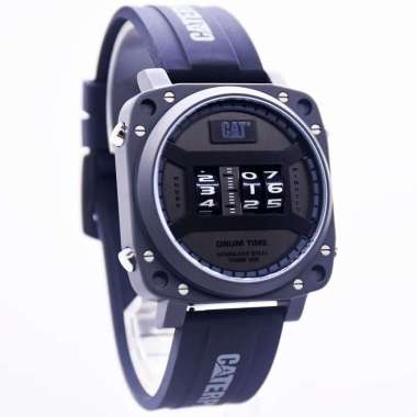 Jam Tangan Pria CAT DR.161 Drum Time Rubber Strap Black