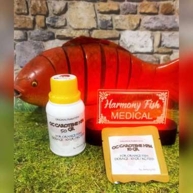OC CAROTENE HFM 50GR BUBUK Vitamin Pigmen Orange Oren Ikan Koi Koki