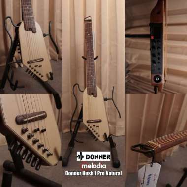 Donner Hush 1 Pro Series 6-Strings Acoustic-electric Guitar with Preamp Effects HUSH-1 PRO NATURAL