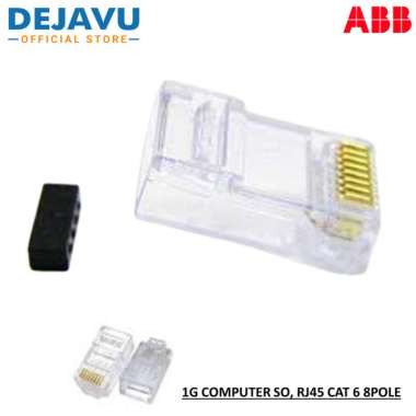 Soket ABB Telebit Konektor 1G COMPUTER SO, RJ45 CAT 6 8POLE - socket kabel LAN