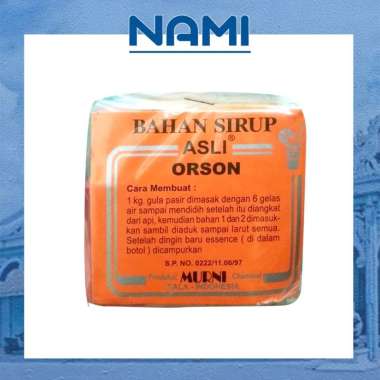 Bahan sirup (blewah, orson, vanili) Rasa orson
