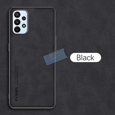 Samsung A73 5G Case Fanoya Sheepskin Premium Leather Shockproof A73 Case Hitam
