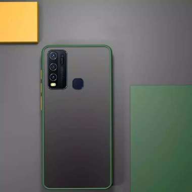 Case Vivo Y30i Y30 Y50 Hard Soft Case Aero Frosted Matte Original Case Y30i Y30i Hijau