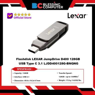 Flashdisk LEXAR JumpDrive D400 128GB USB Type C 3.1 LJDD400128G-BNQNG
