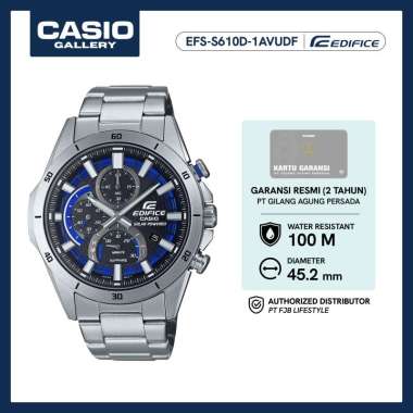 Casio Jam Tangan Original Pria Edifice EFS-S610D-1AVUDF Analog Silver