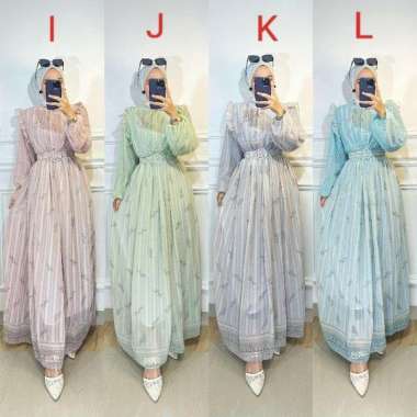GAMIS CANTIK GAMIS CERUTI PREMIUM GAMIS MOTIF MEWAH KEKINIAN MOTIF TERBARU Ld110cm (Standard) L