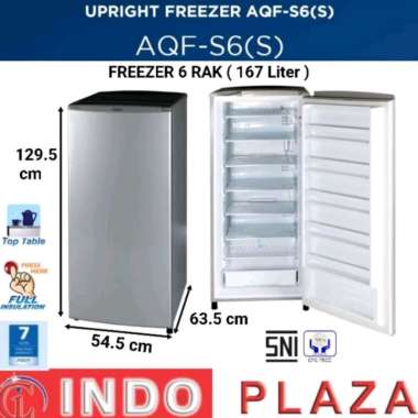 FREEZER BERDIRI AQUA 6 RAK AQF-S6
