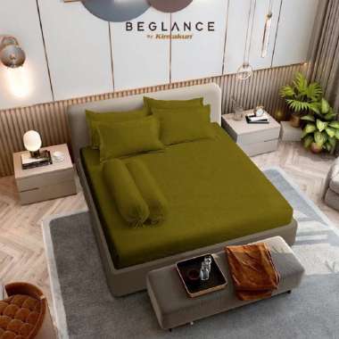 BEGLANCE Sprei Tencel Lyocell Set 180 x 200 cm Super Soft Premium Tinggi 40 cm - Multivarian Cuadrad