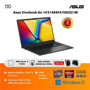 Laptop ASUS VivoBook Go 14 E1404FA FHD321M Ryzen 3 7320U - Mixed Black