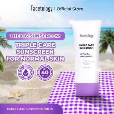 Facetology [NON COMEDOGENIC SUNSCREEN TESTED] BIG SIZE Triple Care Sunscreen SPF 40 PA +++ 100ML