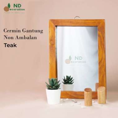 ND Cermin Gantung Aesthetic Cermin Dinding Kayu Jati Belanda Cermin Kamar Mandi Cermin Gantung Ambal