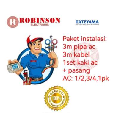 PAKET INSTALASI AC 1/2PK, 3/4PK, 1PK UNTUK AREA MEDAN KOTA