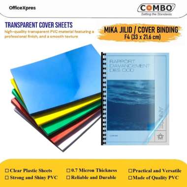 Mika Film Transparant Binding Cover / Mika Jilid Plastik F4 / Jilid Cover Bening Transparant F4 / Co