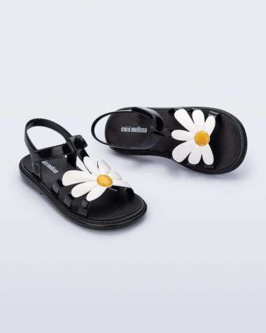 Mini Melissa SS25 Hip Bloomy Inf Black/White Sandal Anak Perempuan (36188BI1810) 35