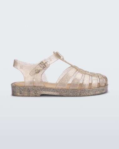 Mini Melissa SS25 Possession Shiny Inf Beige Silver Glitter Sandal Anak Perempuan (33521BF1420) 28/2