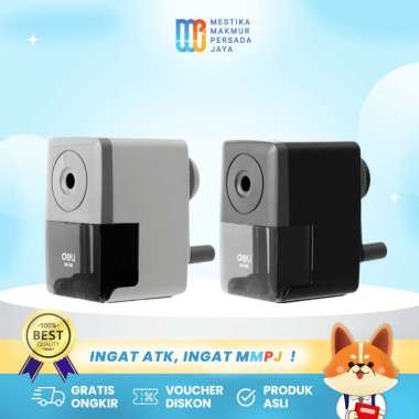 Deli Rautan Pensil Putar - Rotary Pencil Sharpener Otomatis & Presisi 0618B